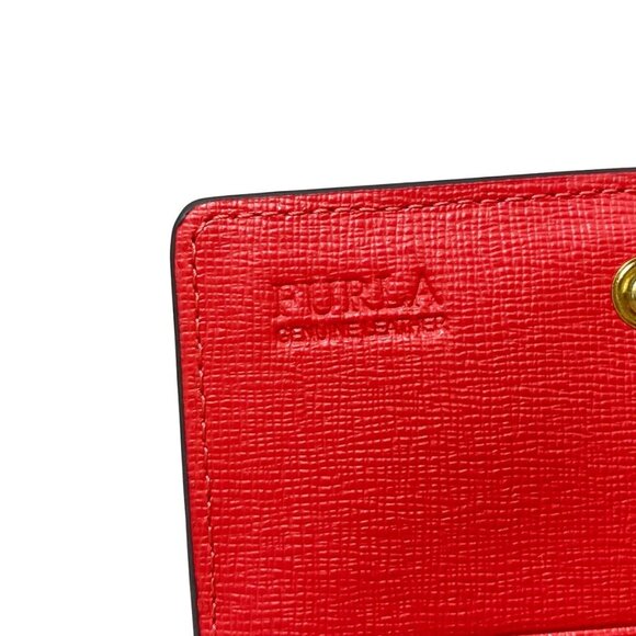 Auth FURLA - Red Leather Business Card Holder - Picture 5 of 6